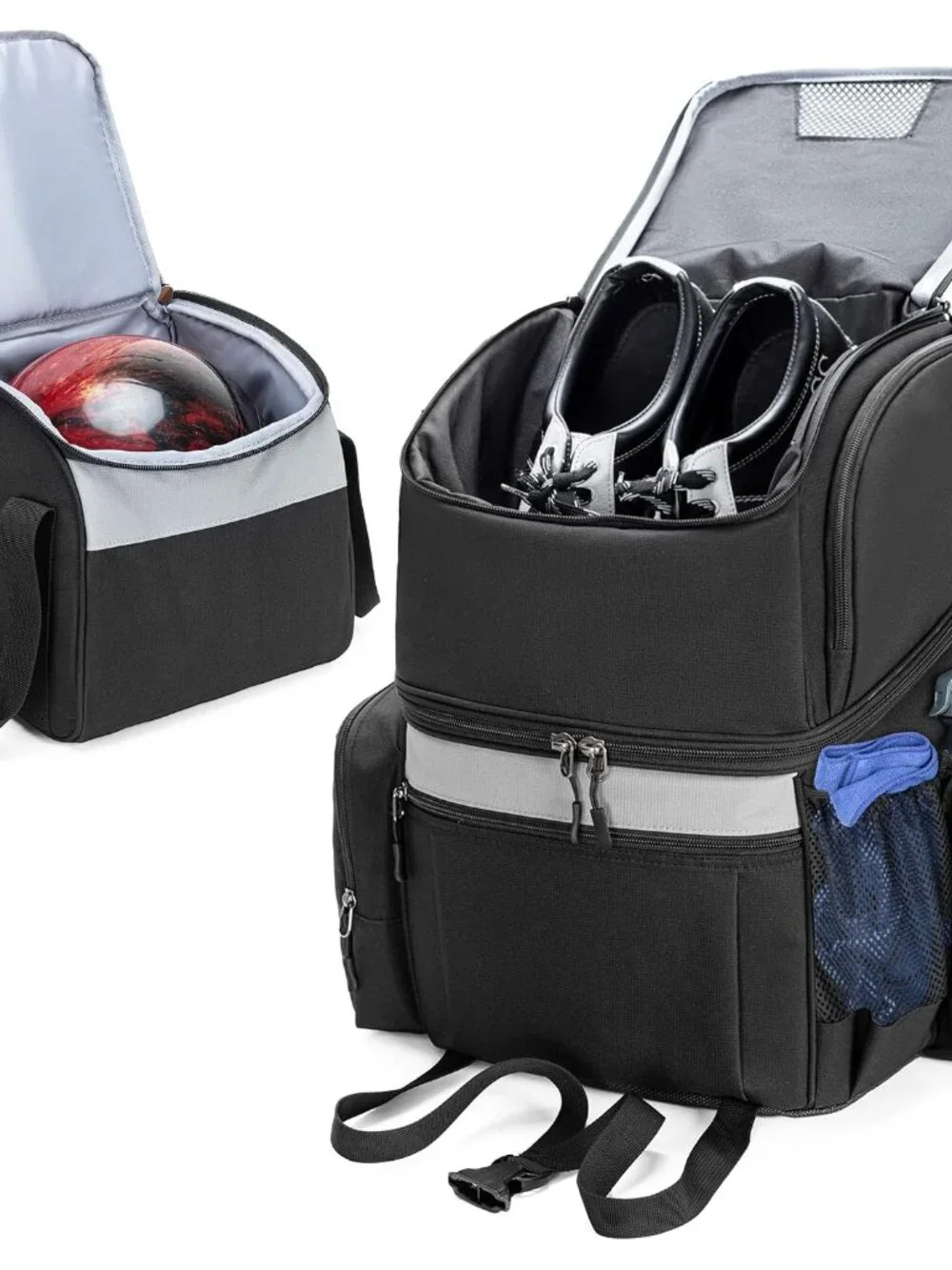 Single Ball Bowling Backpack with Inner Tote Bag for Accessories | Bowling Ball